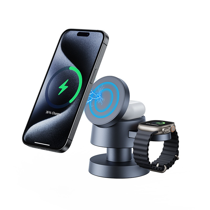 3-in-1 Magnetic Wireless Charger Lamp