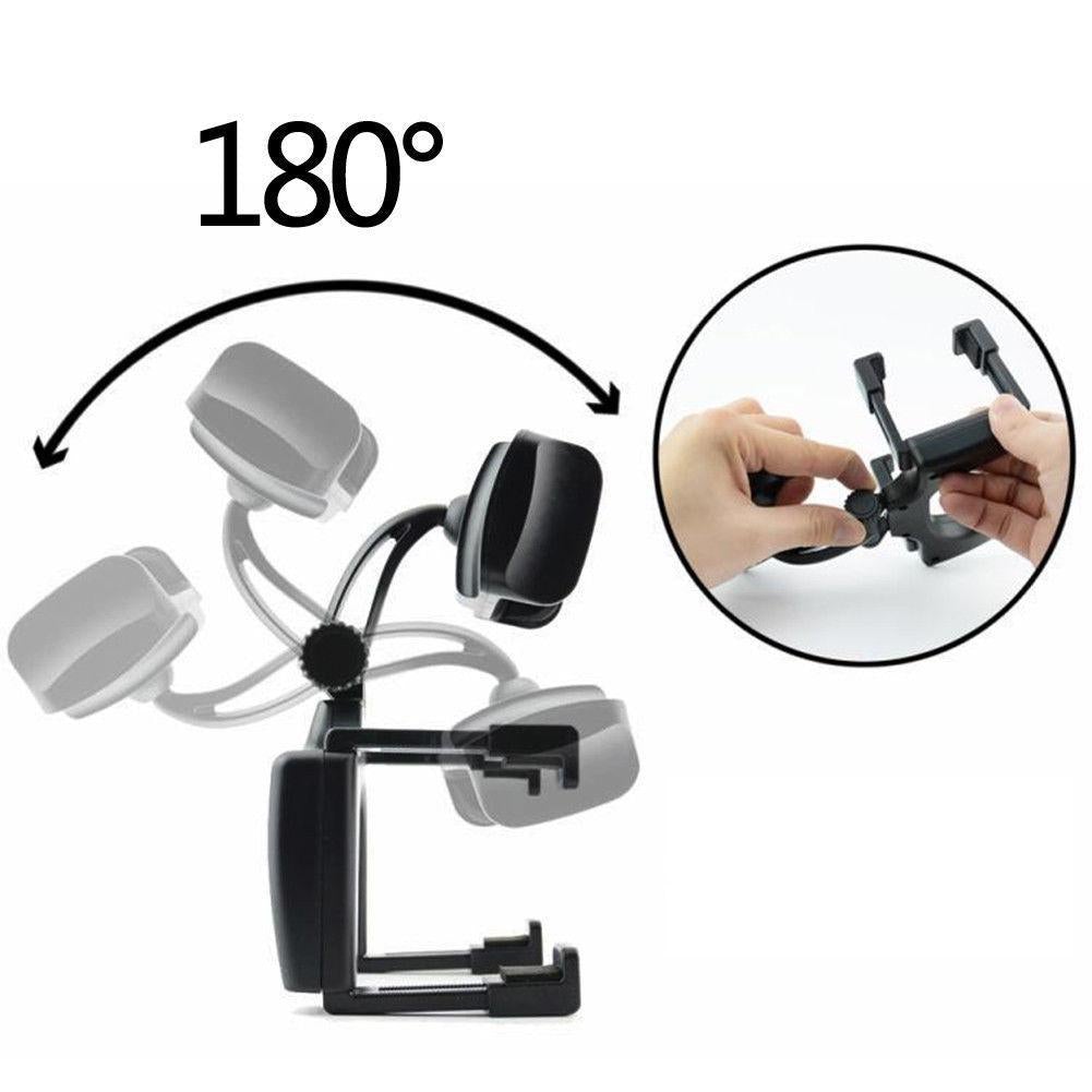 360° Rearview Mirror Phone Holder