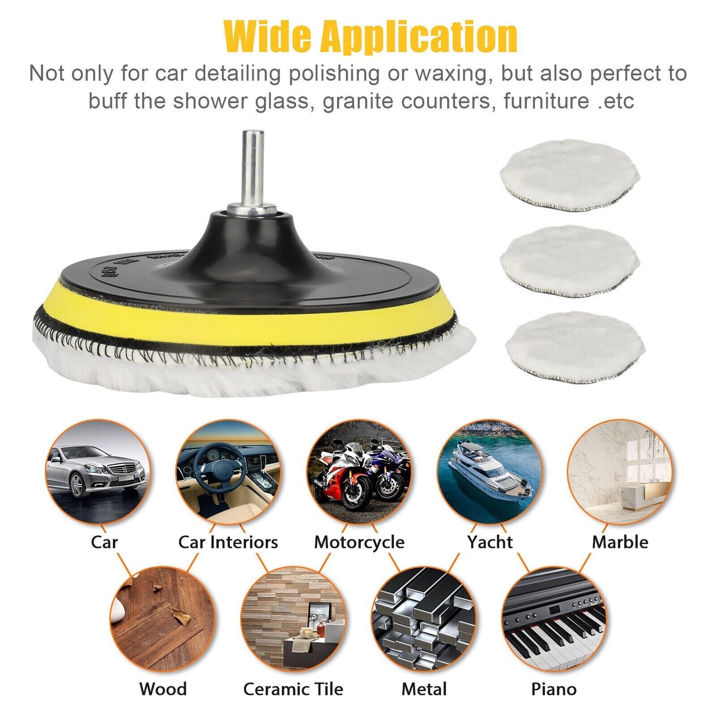 5-Piece Wool Polishing Pad Kit